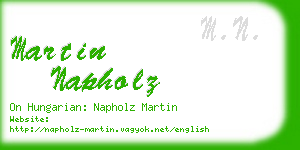 martin napholz business card